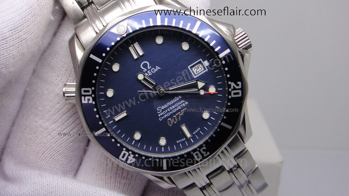 James Bond Omega 007 Watch Replica SS Blue Replica watch